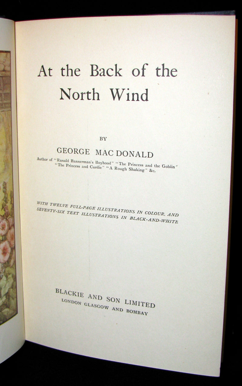 1911 Rare Edition - AT THE BACK OF THE NORTH WIND by George MacDonald