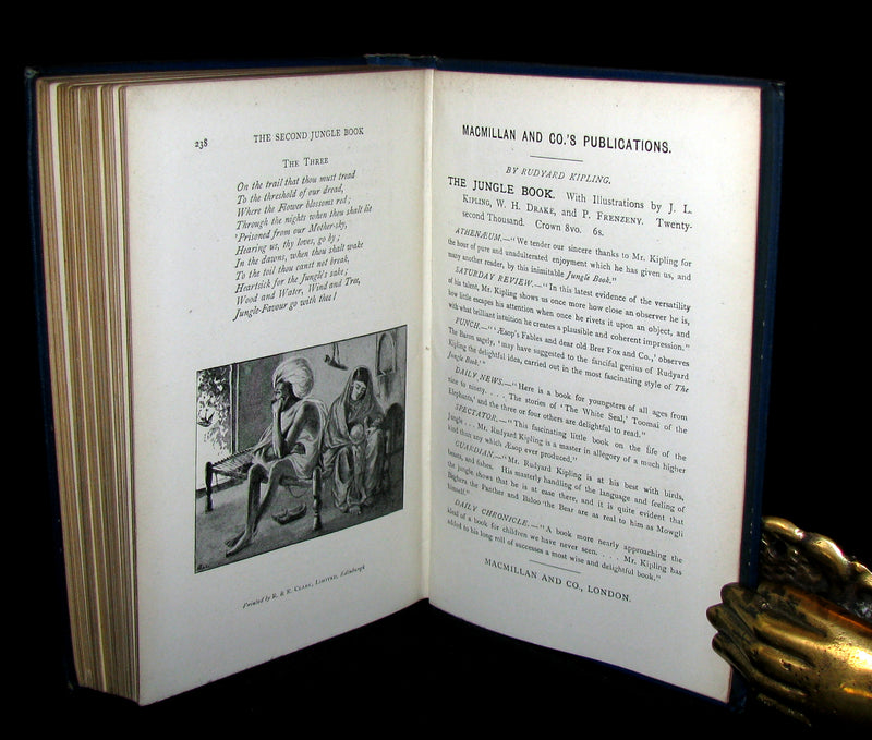 1895 - First Edition Book - The Second Jungle Book by Rudyard Kipling