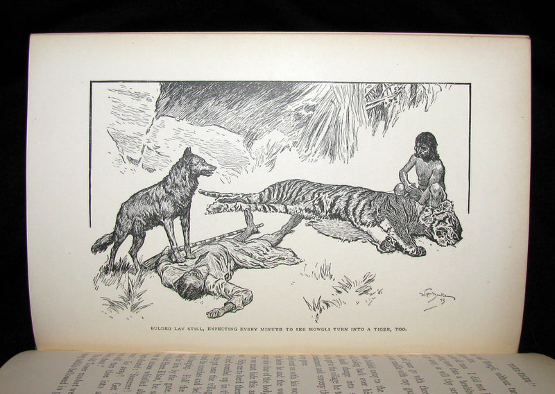 1895 Rare Book - The Jungle Book by Rudyard Kipling -  First Edition, 3rd Printing