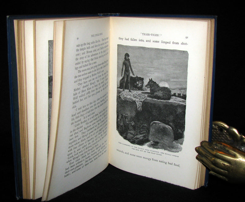 1895 Rare Book - The Jungle Book by Rudyard Kipling -  First Edition, 3rd Printing