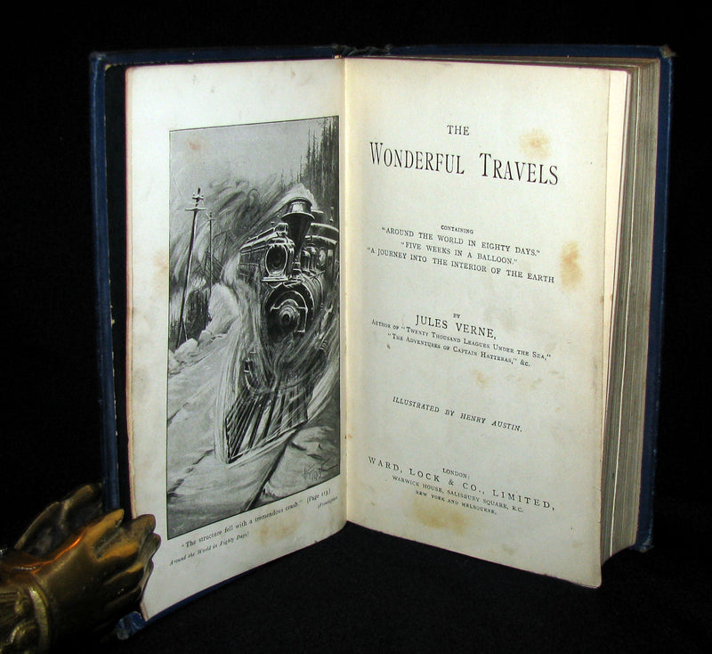 1915 Nice Illustrated Book -  The Wonderful Travels by JULES VERNE