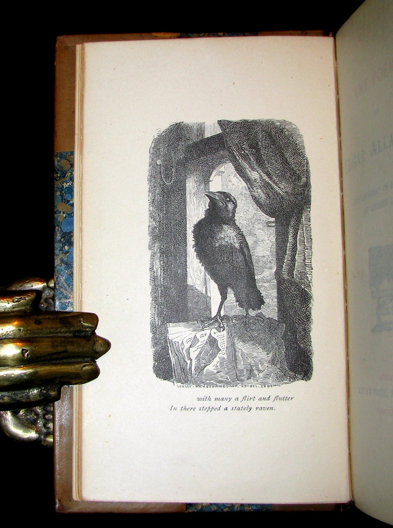 1885 Rare Book - The POEMS Of EDGAR ALLAN POE & Essay on His Poetry by Andrew Lang