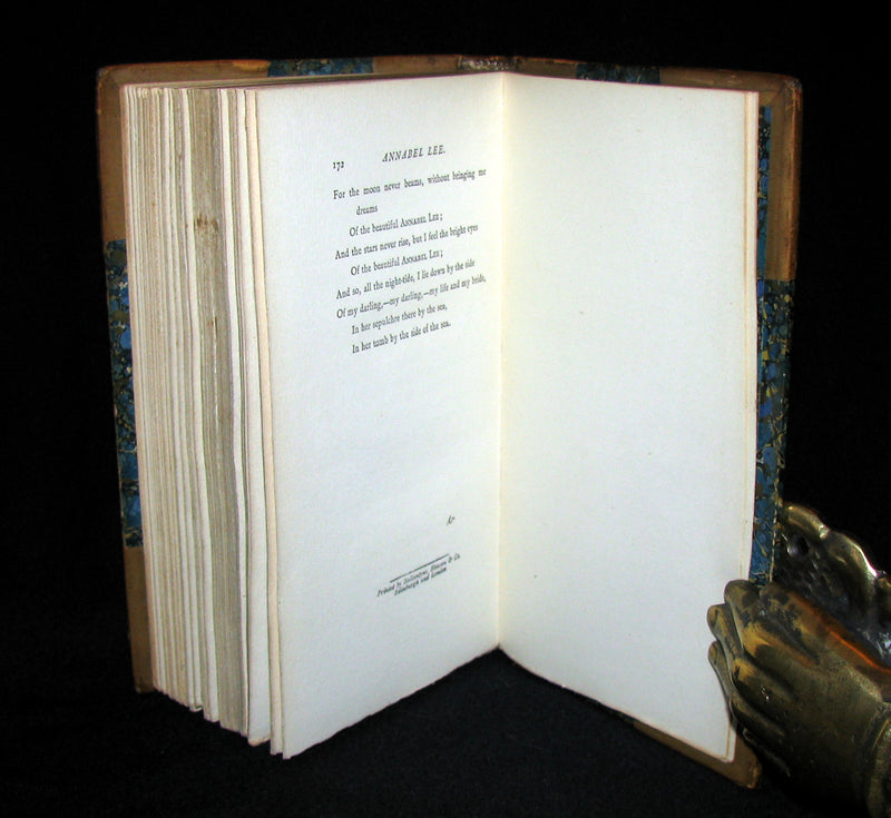 1885 Rare Book - The POEMS Of EDGAR ALLAN POE & Essay on His Poetry by Andrew Lang