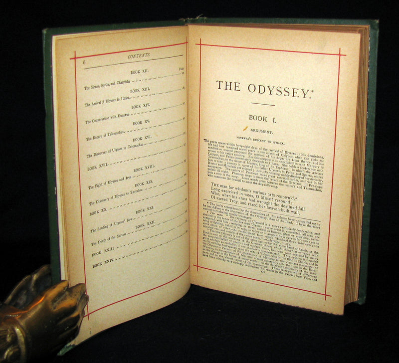 1883 Rare Book - The Odyssey of Homer translated by Pope with Flaxman's Designs