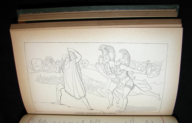 1883 Rare Book - The Odyssey of Homer translated by Pope with Flaxman's Designs