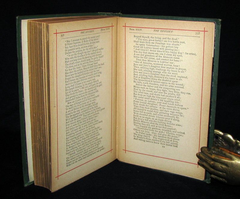 1883 Rare Book - The Odyssey of Homer translated by Pope with Flaxman's Designs