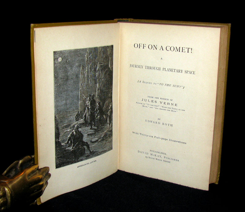 1890 Rare Book - JULES VERNE - OFF ON A COMET! A Journey through Planetary Space