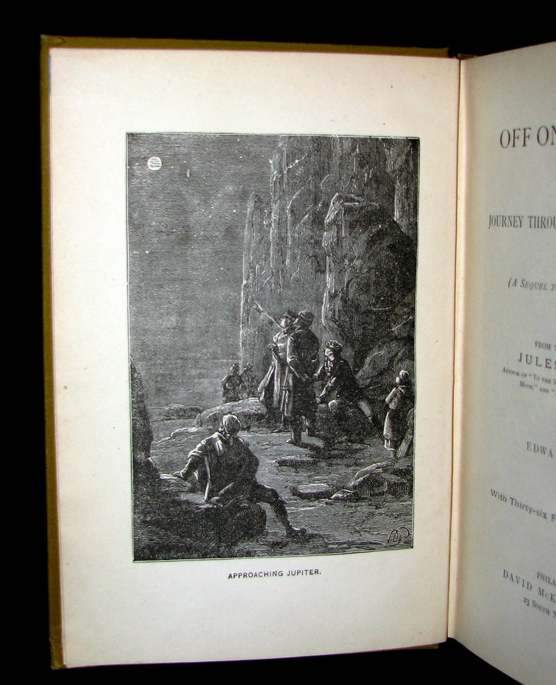 1890 Rare Book - JULES VERNE - OFF ON A COMET! A Journey through Planetary Space