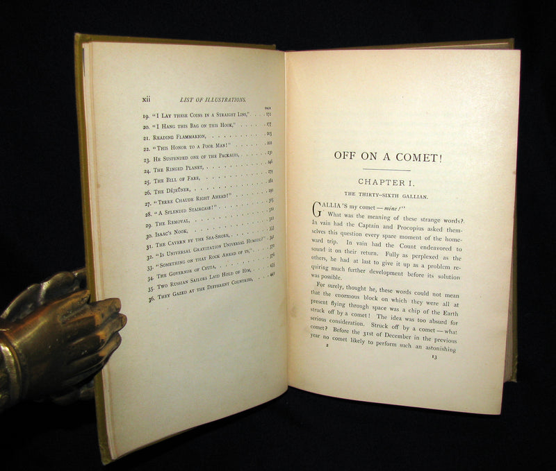 1890 Rare Book - JULES VERNE - OFF ON A COMET! A Journey through Planetary Space
