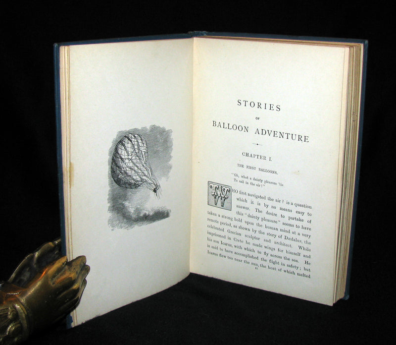 1899 Scarce Victorian Book -Stories of Balloon Adventure by  Frank Mundell