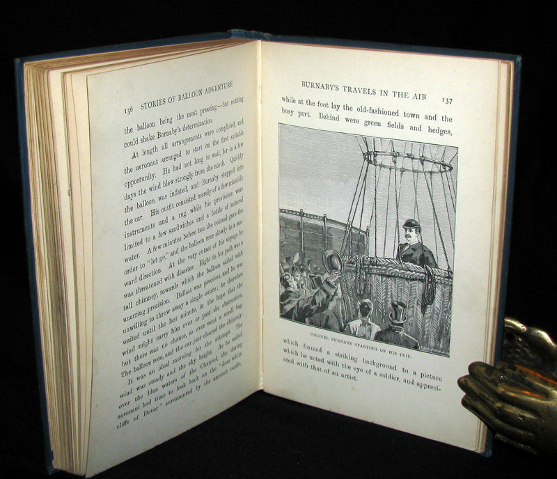 1899 Scarce Victorian Book -Stories of Balloon Adventure by  Frank Mundell