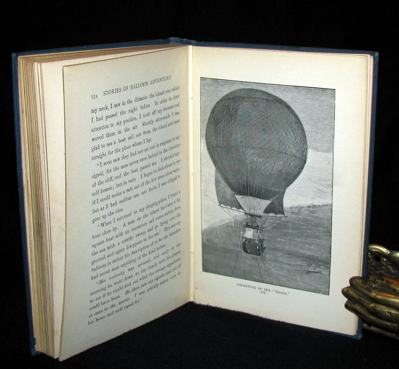 1899 Scarce Victorian Book -Stories of Balloon Adventure by  Frank Mundell