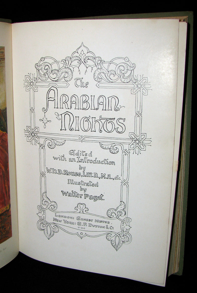 1907 Scarce Edition - The Arabian Nights by W.H.D. Rouse Illustrated by Walter Paget