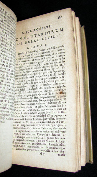 1664-rare-vellum-latin-book-works-of-julius-caesar-the-gallic-war