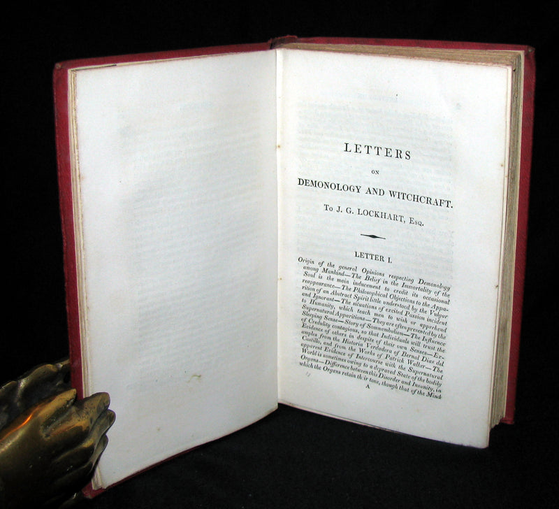 1831 Rare 2ndED Walter Scott - Letters on Demonology & Witchcraft - WITCHES & FAIRIES