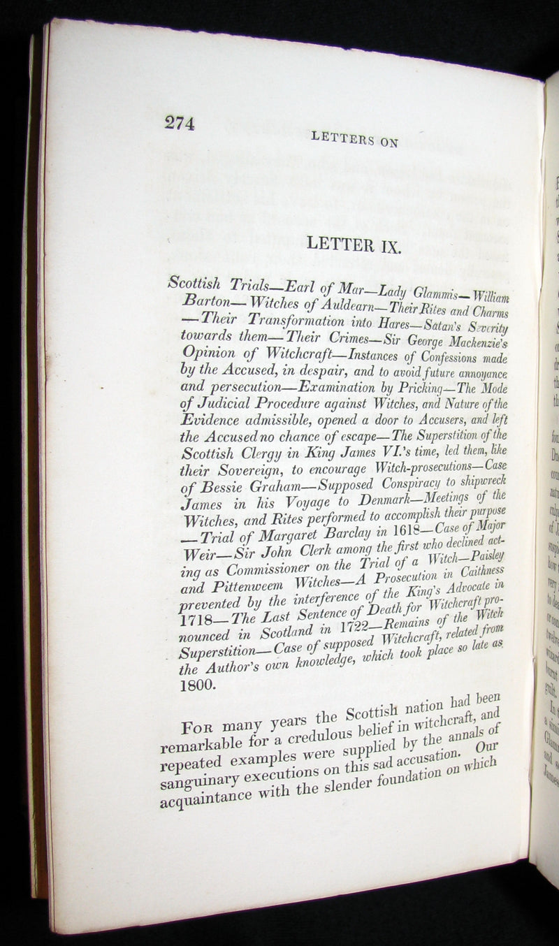 1831 Rare 2ndED Walter Scott - Letters on Demonology & Witchcraft - WITCHES & FAIRIES