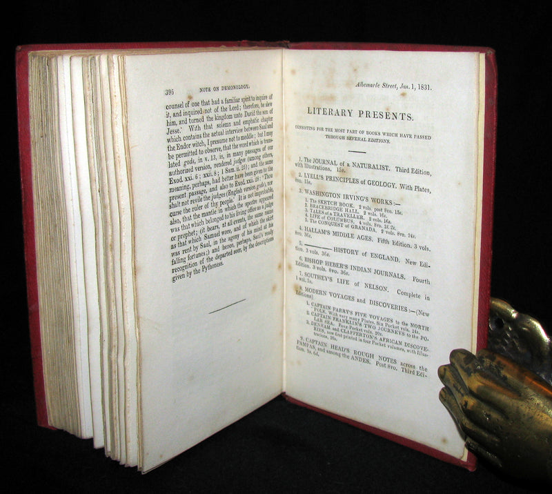 1831 Rare 2ndED Walter Scott - Letters on Demonology & Witchcraft - WITCHES & FAIRIES