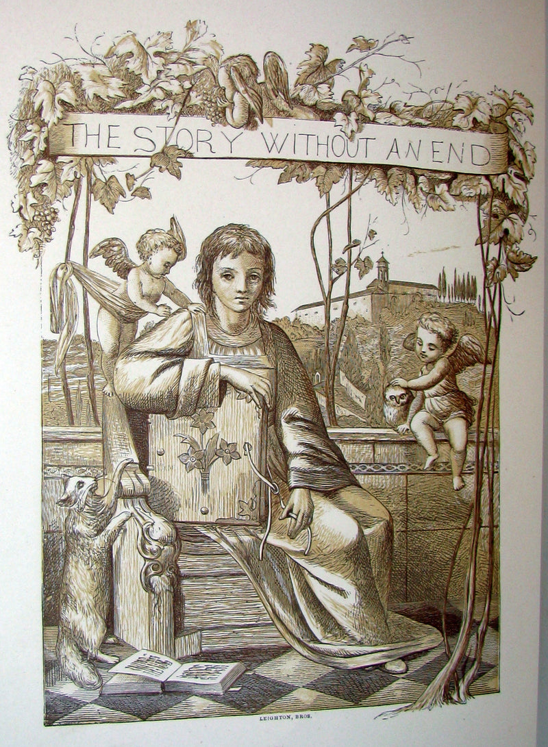 1879 Rare Victorian Book - The Story Without An End by Sarah Austin Illustrated by Eleanor Vere Boyle