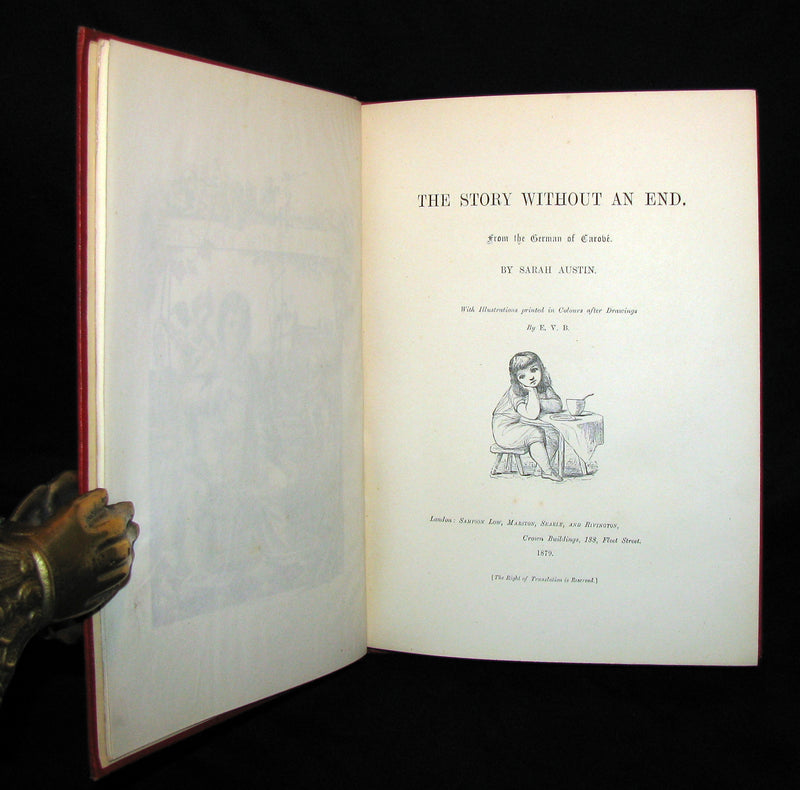 1879 Rare Victorian Book - The Story Without An End by Sarah Austin Illustrated by Eleanor Vere Boyle