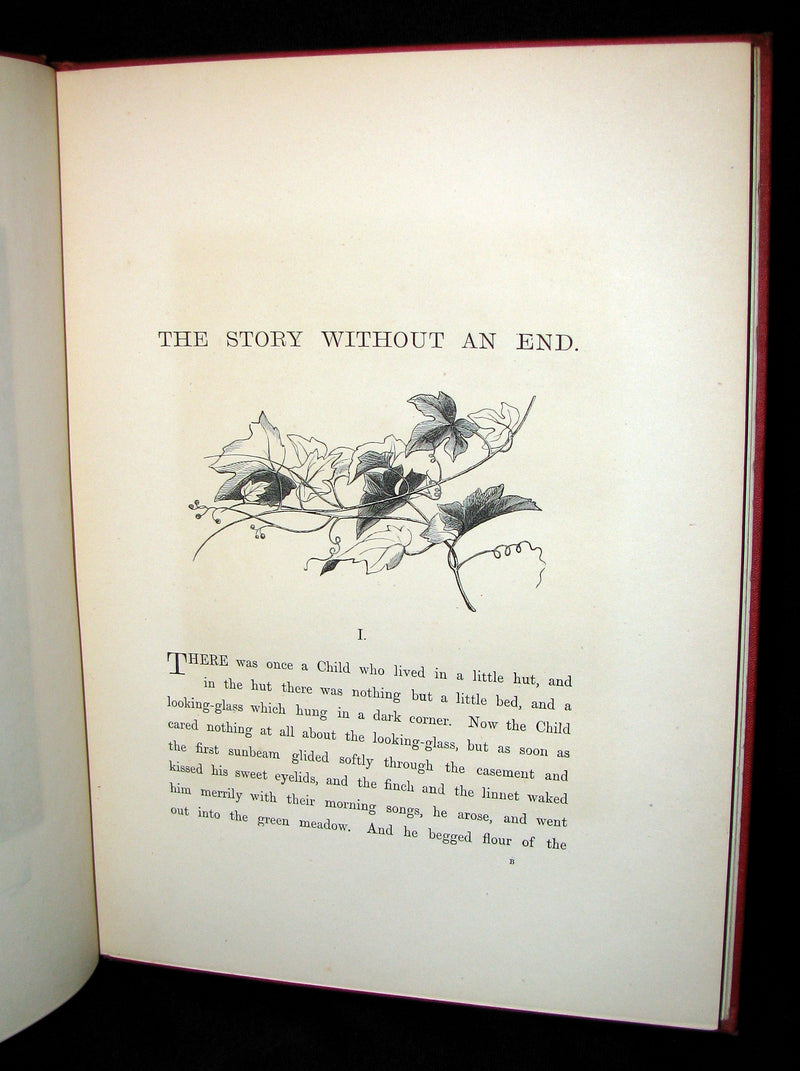 1879 Rare Victorian Book - The Story Without An End by Sarah Austin Illustrated by Eleanor Vere Boyle