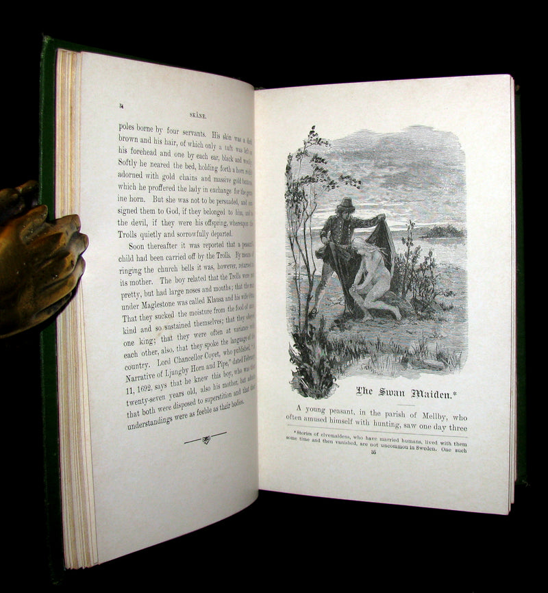 1888 Scarce Victorian Book - SWEDISH FOLK-LORE and Fairy Tales by Herman Hofberg