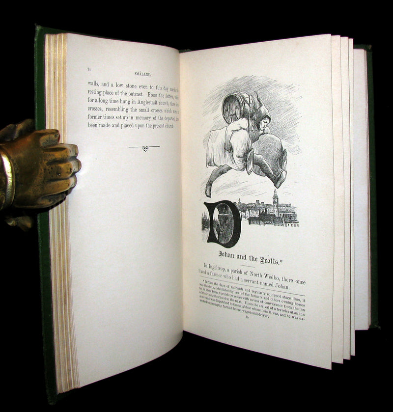 1888 Scarce Victorian Book - SWEDISH FOLK-LORE and Fairy Tales by Herman Hofberg