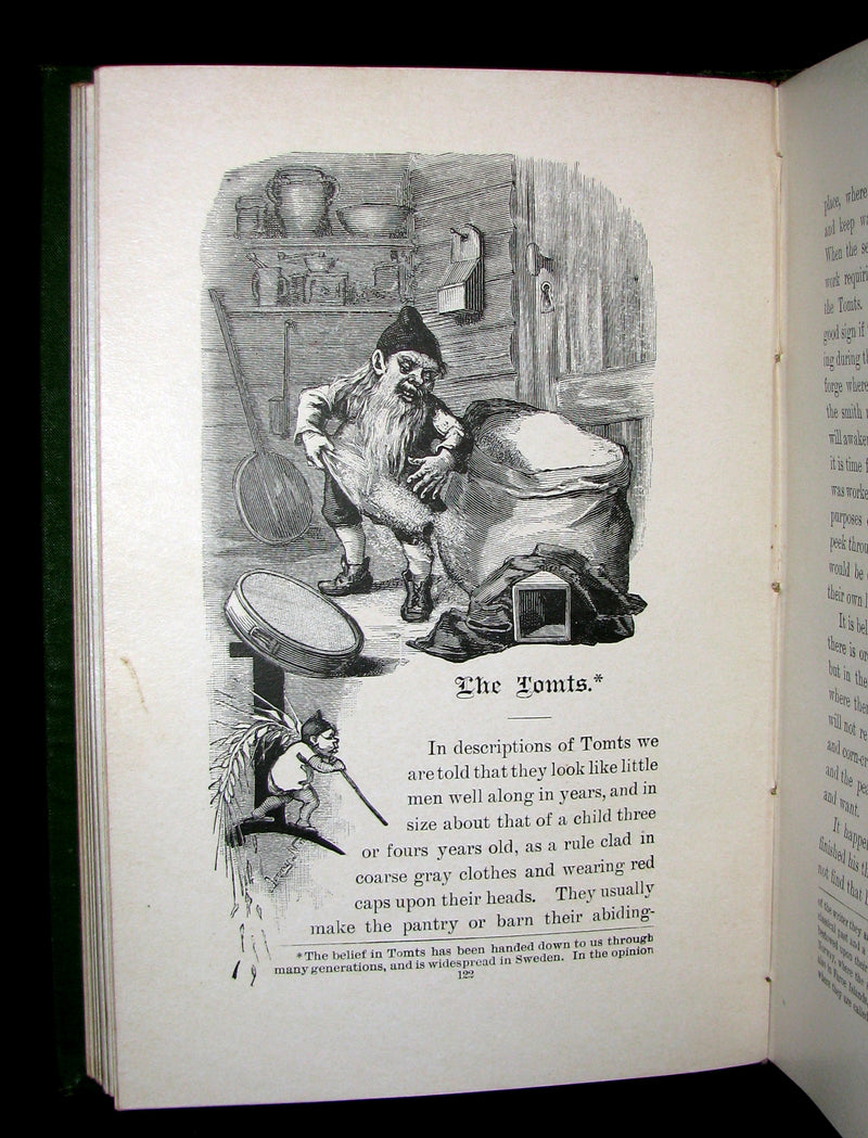 1888 Scarce Victorian Book - SWEDISH FOLK-LORE and Fairy Tales by Herman Hofberg