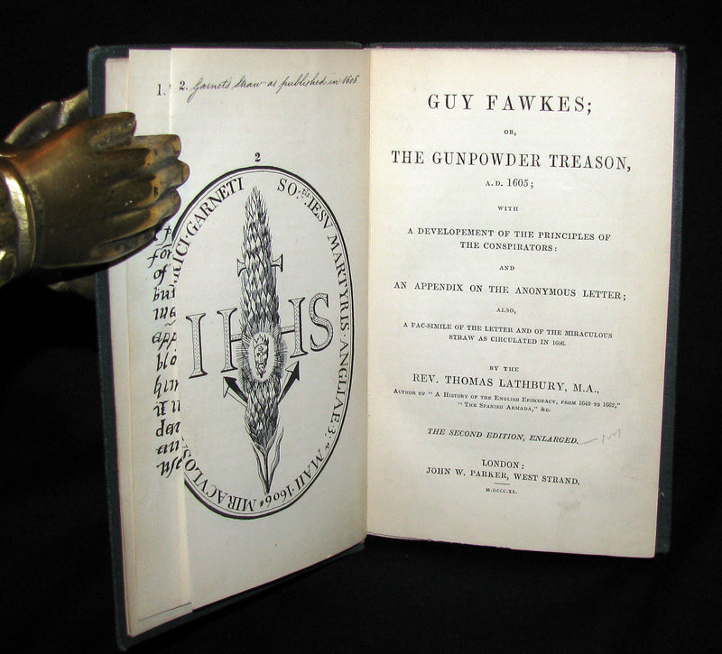 1840 Rare Book -  Guy Fawkes Or, The Gunpowder Treason, A.D. 1605