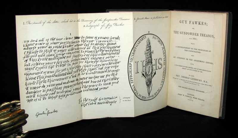 1840 Rare Book -  Guy Fawkes Or, The Gunpowder Treason, A.D. 1605