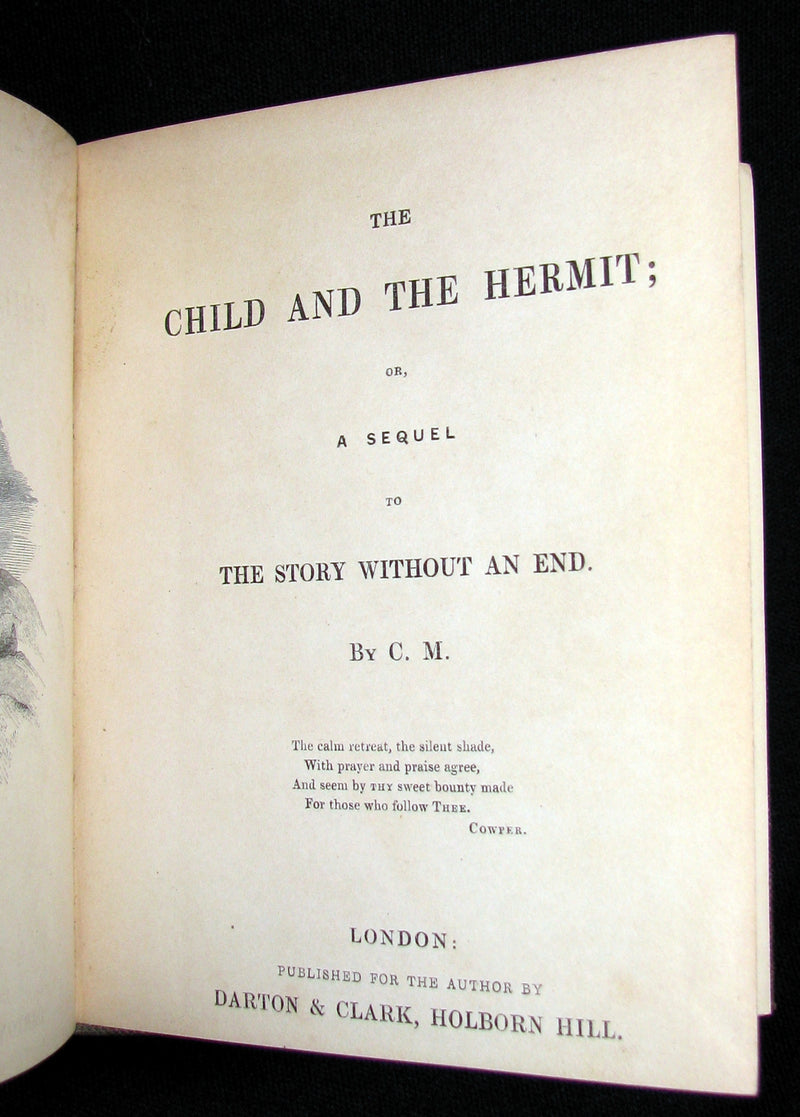 1842 Scarce Victorian Book - The Child and the Hermit; a sequel to the Story without an End