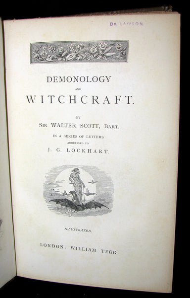 1868 Scarce Edition  - Demonology & Witchcraft - WITCHES & FAIRIES Illustrated. Walter Scott.