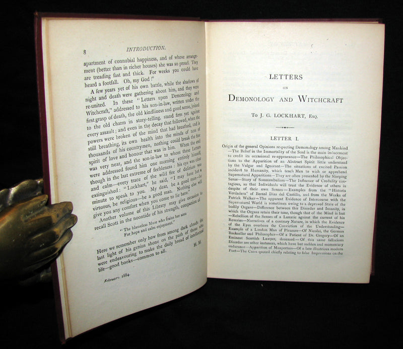 1898 Rare Edition - Letters on Demonology and Witchcraft - WITCHES & FAIRIES. Sir Walter Scott.