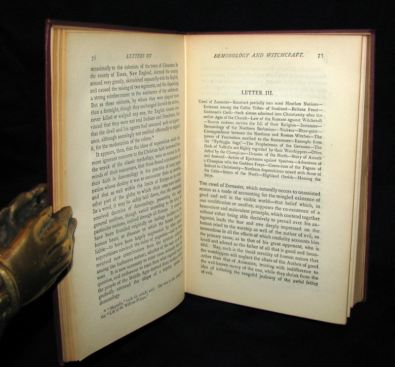 1898 Rare Edition - Letters on Demonology and Witchcraft - WITCHES & FAIRIES. Sir Walter Scott.