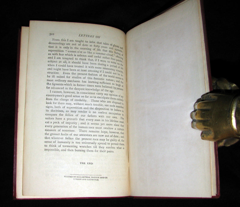 1898 Rare Edition - Letters on Demonology and Witchcraft - WITCHES & FAIRIES. Sir Walter Scott.