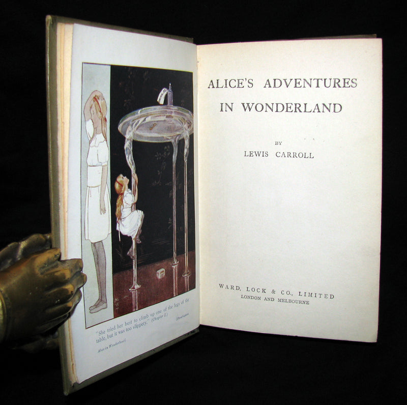 1920 Rare Book -  Alice's Adventures in Wonderland with frontis by Margaret W. Tarrant