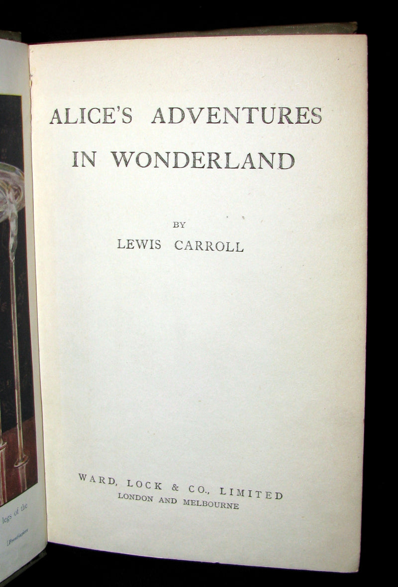 1920 Rare Book -  Alice's Adventures in Wonderland with frontis by Margaret W. Tarrant