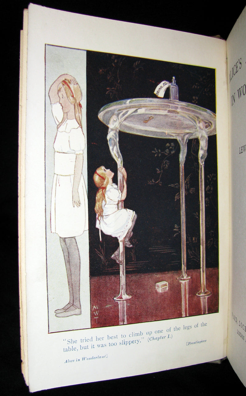 1920 Rare Book -  Alice's Adventures in Wonderland with frontis by Margaret W. Tarrant