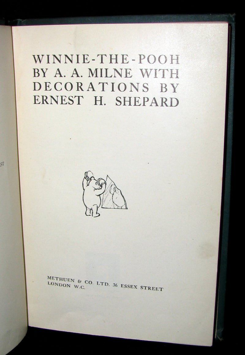 1926 First UK Edition - A. A. Milne & Ernest H. Shepard -  WINNIE-THE-POOH