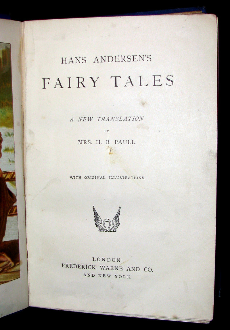 1895 Rare Victorian Book -  Hans Christian Andersen's FAIRY TALES illustrated