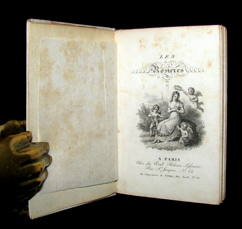 1818 Scarce French Book ~ Les ROSIERES crown of roses for the girl with irreproachable virtue (in slipcase)