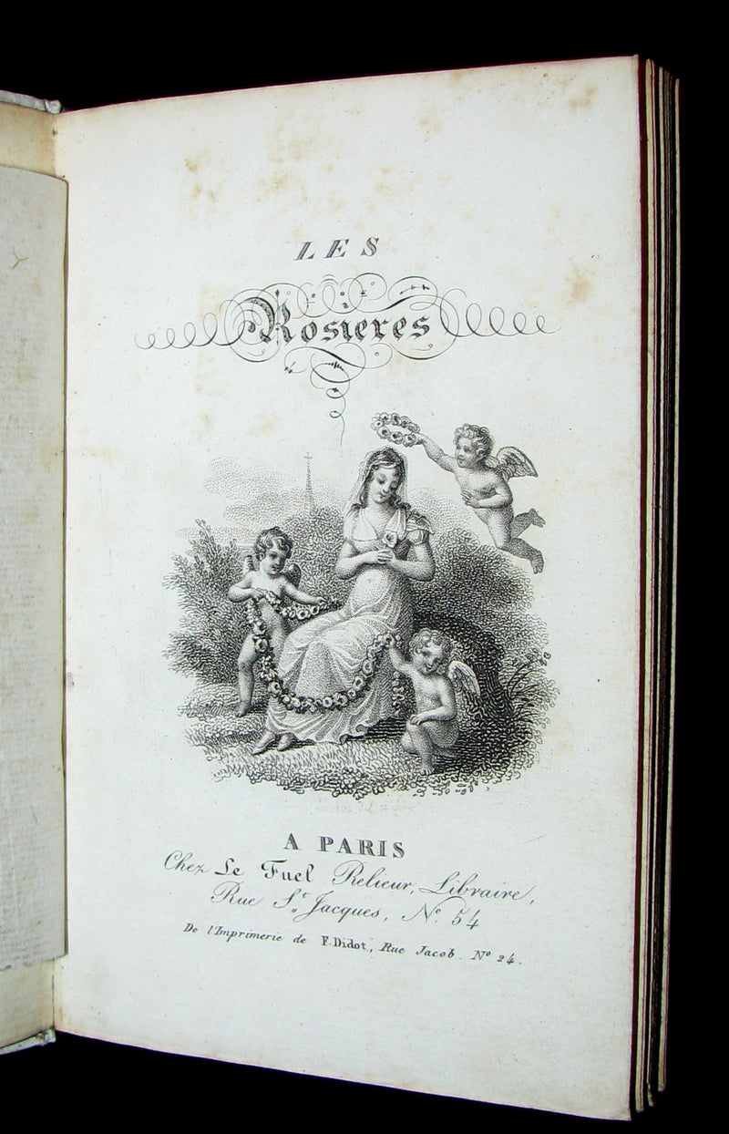 1818 Scarce French Book ~ Les ROSIERES crown of roses for the girl with irreproachable virtue (in slipcase)