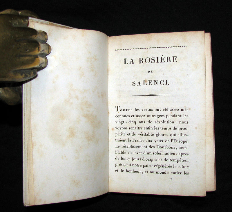 1818 Scarce French Book ~ Les ROSIERES crown of roses for the girl with irreproachable virtue (in slipcase)