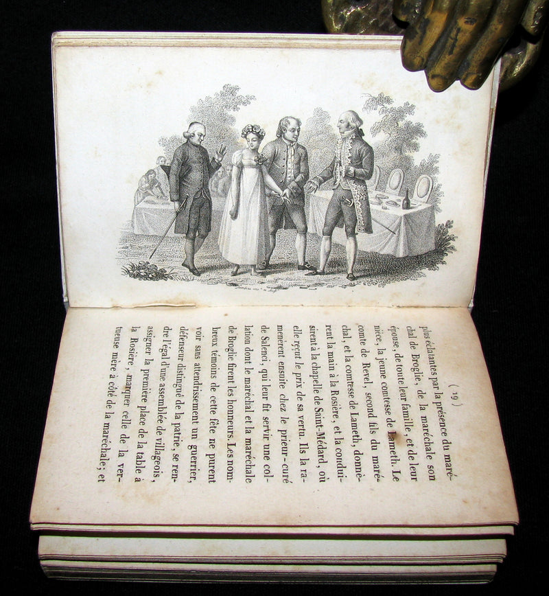 1818 Scarce French Book ~ Les ROSIERES crown of roses for the girl with irreproachable virtue (in slipcase)