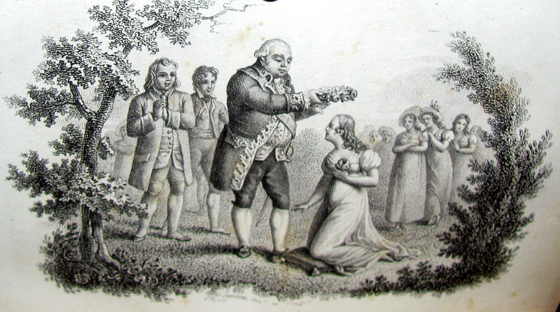 1818 Scarce French Book ~ Les ROSIERES crown of roses for the girl with irreproachable virtue (in slipcase)