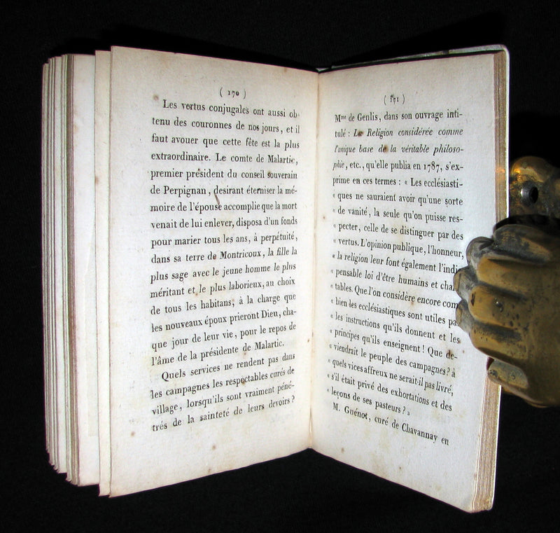 1818 Scarce French Book ~ Les ROSIERES crown of roses for the girl with irreproachable virtue (in slipcase)