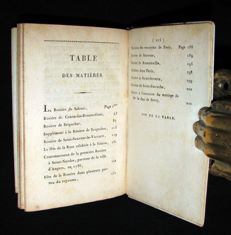1818 Scarce French Book ~ Les ROSIERES crown of roses for the girl with irreproachable virtue (in slipcase)