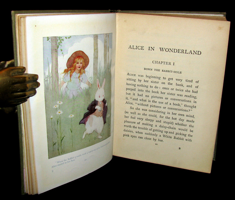 1920 Rare Book -  Alice's Adventures in Wonderland with 48 Coloured Plates By Margaret W. Tarrant