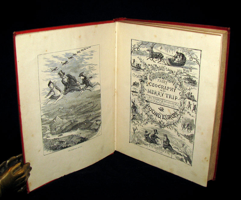 1880 Scarce Victorian Book ~ The Children's FAIRY Geography or a Merry Trip Round Europe
