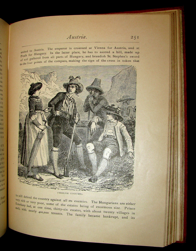 1880 Scarce Victorian Book ~ The Children's FAIRY Geography or a Merry Trip Round Europe