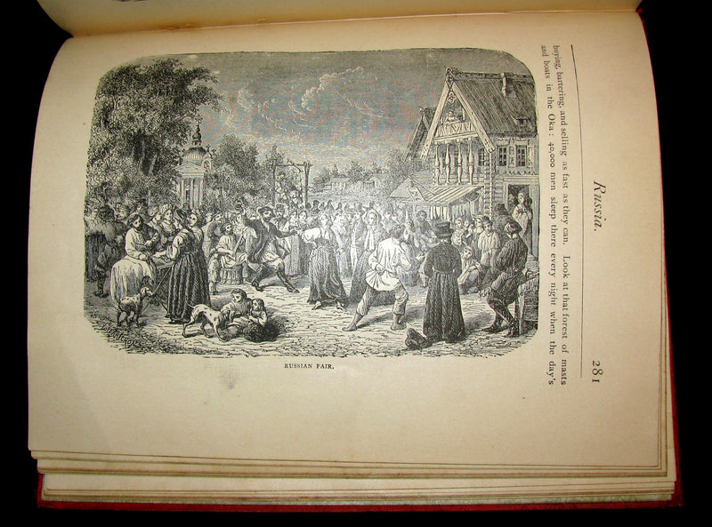 1880 Scarce Victorian Book ~ The Children's FAIRY Geography or a Merry Trip Round Europe